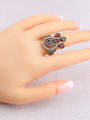thumb Antique Gold Plated Colorful Resin stones Cubic Crystals Ring 1