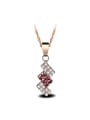 thumb Fashion Cubic Zirconias Gold Plated Copper Necklace 0