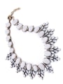 thumb Fashion Retro Stoens Leaves Alloy Necklace 1