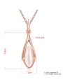 thumb Elegant Rose Gold Plated Leaf Shaped Opal Two Pieces Jewelry Set 4