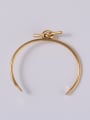 thumb Titanium With Gold Plated Personality Tie a knot  Free Size Bangles 4