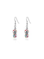 thumb Colorful Peanut Shaped Austria Crystal Drop Earrings 1