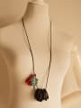 thumb VintageCircles Leaf Shaped Tassel Necklace 2