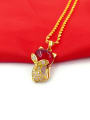thumb All-match Cat Shaped Carnelian Stone Necklace 1