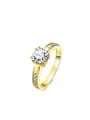 thumb Women All-match Gold Plated Zircon Alloy Ring 0