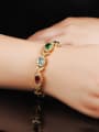 thumb Fashion Colorful Zircon Gold Plated Bracelet 1
