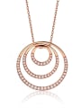 thumb Fashion circle AAA zircon necklace rose gold silver two color selectable 3