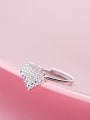 thumb Elegant Heart Shaped Shining Zircons S925 Silver Ring 2