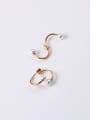 thumb Titanium With Gold Plated Simplistic Irregular Clip On Earrings 2