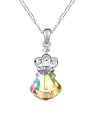 thumb Simple Little Crown Shell-shaped austrian Crystal Alloy Necklace 2