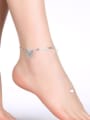 thumb Simple Butterflies Silver Plated Anklet 1