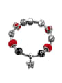 thumb Personality Red Butterfly Shaped Glass Stone Bracelet 0