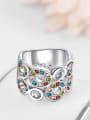 thumb Colorful Multi Circle Shaped Austria Crystal Ring 1