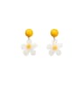thumb Alloy With Rose Gold Plated Simplistic Flower Drop Earrings 3