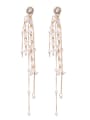 thumb Alloy With Gold Plated Long section multi-layer tassel Charm Drop Earrings 0