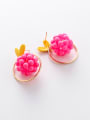 thumb Alloy With Rose Gold Plated Cute Friut Stud Earrings 2