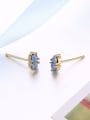 thumb Tiny Opal Stones Stud Earrings 2