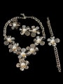 thumb Flower Artificial Pearl Four Pieces Jewelry Set 1