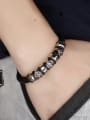 thumb Personalized Titanium Lion Heads PU Chain Men Bracelet 1