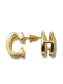 thumb Copper With Gold Plated Personality CH Multifaceted Stereo letter  2 Piece Jewelry Set 2