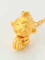 thumb Personalized Little Monkey Gold Plated Pendant 2