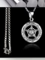 thumb Stainless Steel With Antique Silver Plated Vintage Round anchor Necklaces 2