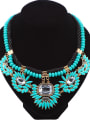 thumb Bohemia Retro style Resin-covered Woven Rope Necklace 0