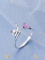 thumb 925 Sterling Silver With Silver Plated Simplistic Snail Free Size Rings 1