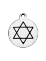 thumb Stainless Steel With Simplistic Round With star of david Charms 0