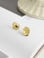 thumb Gold plated  irregular concave convex surface earrings 0