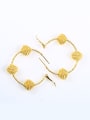 thumb Exaggerated Ethnic style Gold Plated Hoop Earrings 1