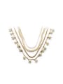 thumb Exquisite Multi- layer Aritificial Pearl  Alloy Necklace 0