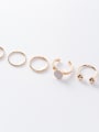 thumb Alloy With Gold Plated Trendy Ball Stacking Rings 2
