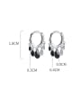 thumb 925 Sterling Silver With Geometric shape Personality Round Clip On Earrings 2