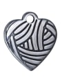 thumb Stainless Steel With Antique Silver Plated Vintage Woven peach Heart Charms 0