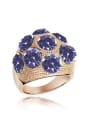 thumb Exaggerated Cubic austrian Crystals Rose Gold Ring 1