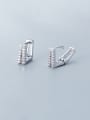 thumb 925 Sterling Silver With Cubic Zirconia Simplistic Geometric Clip On Earrings 3