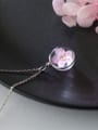 thumb Creative Pink Tree Shaped 925 Silver Necklace 3