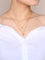 thumb Stainless Steel With Gold Plated Simplistic Round Necklaces 4