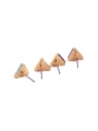 thumb Lovely Triangular Synthetic Stones  Alloy stud Earring 4