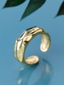 thumb 925 Sterling Silver With Gold Plated Fashion Irregular Free Size Rings 2