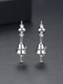 thumb Copper inlaid 3A zircon bell shaped Christmas Earrings 1