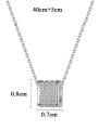 thumb 925 Sterling Silver With Platinum Plated Simplistic Geometric Necklaces 4
