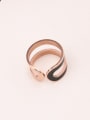 thumb Geometric Titanium Fashion Opening Ring 1