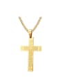 thumb Exquisite Gold Plated Cross Shaped Titanium Pendant 0