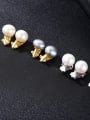 thumb Sterling Silver 10-15mm natural pearl earrings 0