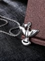 thumb Unisex Exquisite Bird Shaped Stainless Steel Necklace 1