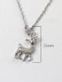 thumb Fashion Little Deer Tiny Zirconias Silver Necklace 2
