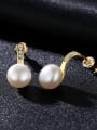 thumb Sterling silver natural glare natural pearl earrings 0