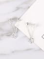 thumb Simple Six-pointed Star Silver Earrings 1